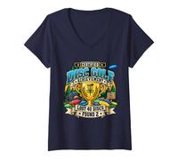 Femme Succès certifié Disc Golf Perdu 40 disques trouvés 2 T-Shirt avec Col en V