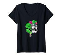 Femme Succulent Propagation I'll Callous Over When I'm Ready T-Shirt avec Col en V