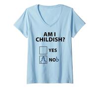 Femme suis-Je enfantin Oui Nob T-Shirt avec Col en V