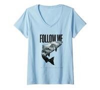Femme Suivez-Moi et Je Ferai de Vous des pêcheurs d'hommes T-Shirt avec Col en V