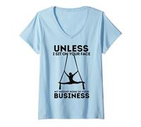 Femme Summer Swing Sarcastic My Weight is Not Your Business Women T-Shirt avec Col en V