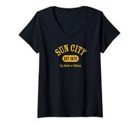 Femme Sun City El Paso TX Design athlétique Classique créé en 1873 T-Shirt avec Col en V