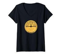 Femme Sun Records Vinyl Johnny Cash I Walk The Line vinyle T-Shirt avec Col en V