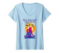 Femme Sun Salute I Brought The Sun T-Shirt avec Col en V