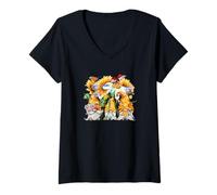 Femme Sunflower GNOME for Beekeeper Daisy Flower and Honey Bee T-Shirt avec Col en V