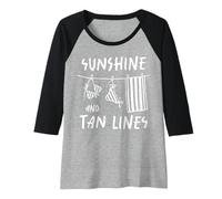 Femme Sunshine and Tan Lines Summer Beach Vacation Maillots de Bain Bikini Manche Raglan