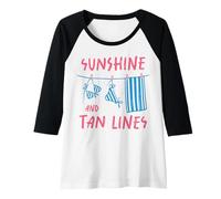 Femme Sunshine and Tan Lines Summer Beach Vacation Maillots de Bain Bikini Manche Raglan