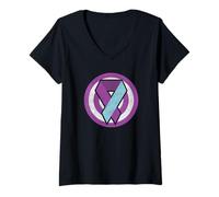 Femme Super Puissance de Sensibilisation à la dyspraxie T-Shirt avec Col en V