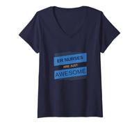 Femme Superbe citation infirmière des urgences pour l'appréciation des soins infirmiers d'urgence T-Shirt avec Col en V