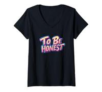 Femme Superbe Costume d'emblème pour être honnête Amoureux T-Shirt avec Col en V
