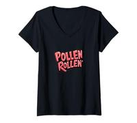 Femme Superbe costume Pollen Rollen T-Shirt avec Col en V