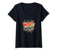 Femme Superbe costume Wishy Washy pour garçons et filles T-Shirt avec Col en V