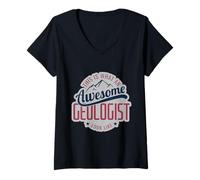 Femme Superbe Design géologue ressemblant à des Sciences de la Terre T-Shirt avec Col en V