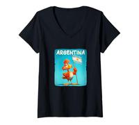 Femme Superbe Hornero Rufous dans Les Couleurs argentines pour Les Amateurs d'oiseaux T-Shirt avec Col en V