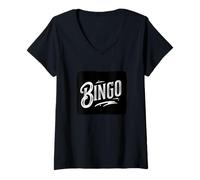 Femme Superbe Look de Discours de Bingo T-Shirt avec Col en V