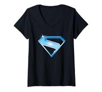 Femme Superman (2025) Blue Shield T-Shirt avec Col en V