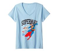 Femme Superman (2025) Krypto Together T-Shirt avec Col en V