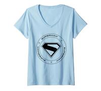 Femme Superman (2025) Shield and Circle T-Shirt avec Col en V