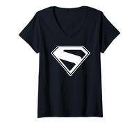 Femme Superman (2025) Superman New Logo T-Shirt avec Col en V