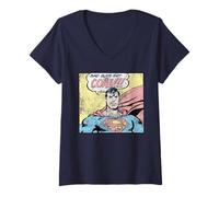 Femme Superman Bad Guys Get Coal T-Shirt avec Col en V