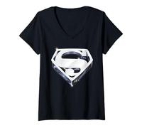 Femme Superman Shield 1978 T-Shirt avec Col en V