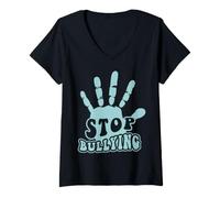 Femme Support Anti-harcèlement Choisissez Kind & Stop Bullying Unity Day T-Shirt avec Col en V
