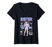 Femme Sœur des Amateurs de Musique coréenne Kpop Idol Girls T-Shirt avec Col en V