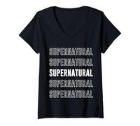 Femme Surnaturel T-Shirt avec Col en V
