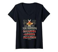 Femme Surströmming - Sport extrême pour Vikings T-Shirt avec Col en V