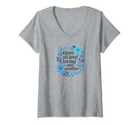 Femme Surtout, continuez à Vous Aimer Les UNS Les Autres T-Shirt avec Col en V