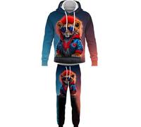 Femme Survêtement Homme 2 pièces Ensemble Roaring Lion Sweats à Capuche imprimés en 3D et Jogging Ensemble Automne Hiver Casual Sportswear