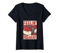 Femme Sushi Feelin Rice and Easy T-Shirt avec Col en V