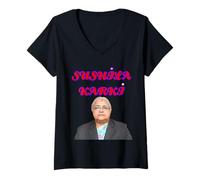 Femme Sushila Karki est la première Femme Premier ministre du Népal T-Shirt avec Col en V