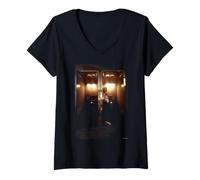 Femme Suspendu au téléphone Blondie Debbie Harry Simon Fowler T-Shirt avec Col en V
