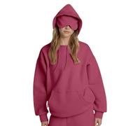 Femme Sweat À Capuche avec Masque pour Les Yeux Oversize Manche Longue Sweatshirts Décontracté Ample Pull pour Les Vacances Sommeil Sweat-Shirt Automne Hiver Couleur Unie Pull Sweats Streetwear