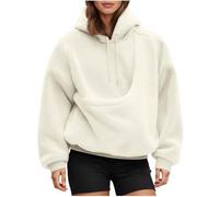 Femme Sweat à Capuche avec Poche pour Chat et Pochette Kangourou - Pull de Transport pour Chat et Chien - Pulls à Manches Longues pour Les Amoureux des Animaux domestiques (Beige, L)