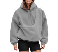 Femme Sweat à Capuche avec Poche pour Chat et Pochette Kangourou - Pull de Transport pour Chat et Chien - Pulls à Manches Longues pour Les Amoureux des Animaux domestiques (Gris, S)