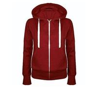 Femme Sweat à Capuche Zippé Sweatshirt Manches Longues Veste Outwear avec Poches Mode Hoodies Casual Couleur Unie Sweatshirt Oversize Manteau Rétro Beau de Grande Taille Pas Cher pour Sport
