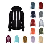 Femme Sweat à Capuche Zippé Sweatshirt Manches Longues Veste Outwear avec Poches Mode Hoodies Casual Couleur Unie Sweatshirt Oversize Manteau Rétro Beau de Grande Taille Pas Cher pour Sport