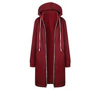 Femme Sweat à Capuche ZippéE décontractée Sweat-Shirt d'automne Hoodie Sport Zippé Manches Longues Veste Manteau Coupe-Vent Gilet Long Automne Poche Grande Taille Cardigan