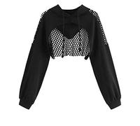 Femme Sweat Capuche Mode - Regular Fit Hoodie Anime Kawaii Hoodies Imprimé Pull avec Poches Sweatshirt Gothique Haut Ample en Coton