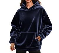 Femme Sweat Légère Capuche Vestes à Manches Longues Sweats en Velours Hoodie Pull Leger Sweatshirt Chaud Chic Élégant Streetwear Y2k Sweatshirts Vetement Femmes Grande Taille Sweet Plaid Pas Cher
