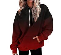 Femme Sweat-Shirt à Capuche avec Cordon de serrage Hoodie Femme Manches Longues Dégradé de Couleur Veste Sport Femme Fitness Outdoor Casual Sweat Décontracté Blousons Automne Hiver Grande Taille