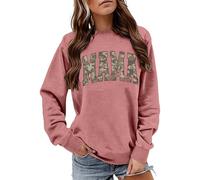 Femme Sweatshirt Décontracté, Sweat-Shirt sans Capuche Facile à Porter au Quotidien pour Un Look décontracté et Confortable - Haut en Polaire Douce et légère avec Une Coupe et Une Construction.
