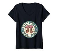 Femme Sweet As Pi 14 Mars Math Pi Day Circle T-Shirt avec Col en V