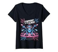 Femme Symphony Of The Elders Dj Animal Style T-Shirt avec Col en V