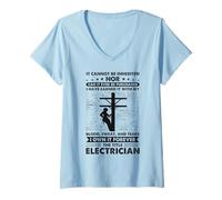 Femme Syndicat des électriciens et des électriciens Funny Lineman Wireman T-Shirt avec Col en V