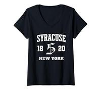 Femme Syracuse, New York, 1820, Gothic Upstate Pride T-Shirt avec Col en V