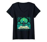 Femme Système d'arbre de Connaissances Genesis Grove T-Shirt avec Col en V