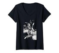 Femme T Rex Marc Bolan sur Le Jeu de Rock on avec 45 séries télévisées 1975 T-Shirt avec Col en V